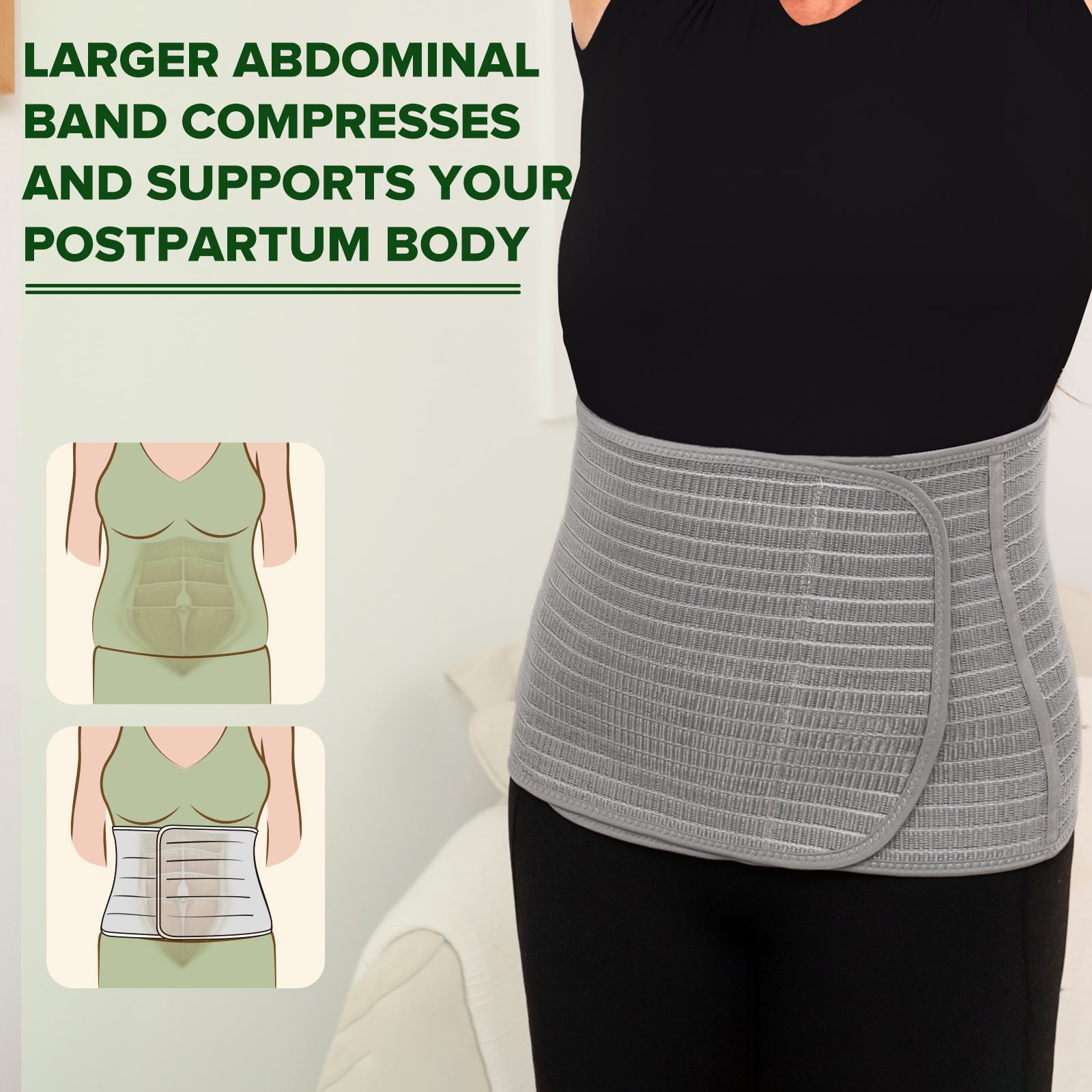 Postpartum Abdominal Band - Grey