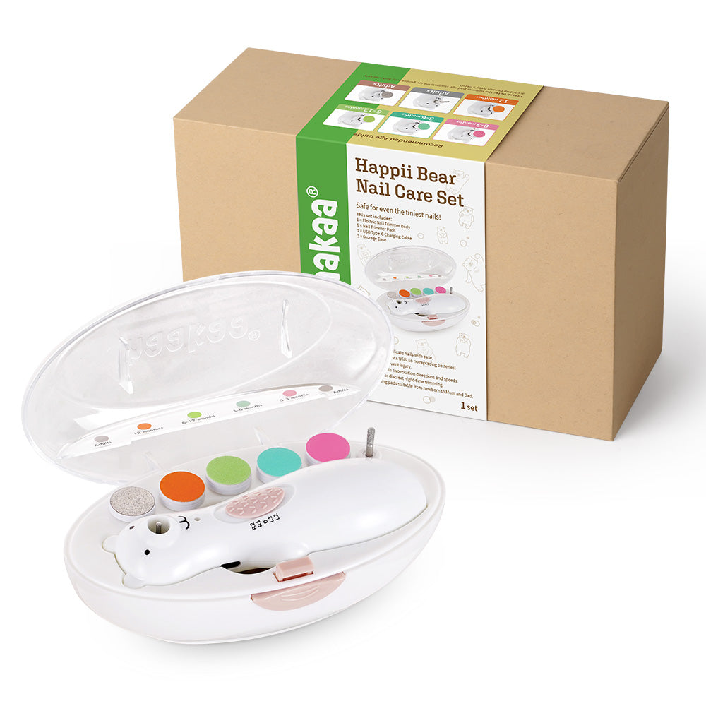 Happii Bear Rechargeable Nail Trimmer Set - White