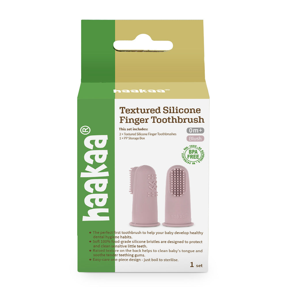 Textured Silicone Finger Toothbrush 2pc