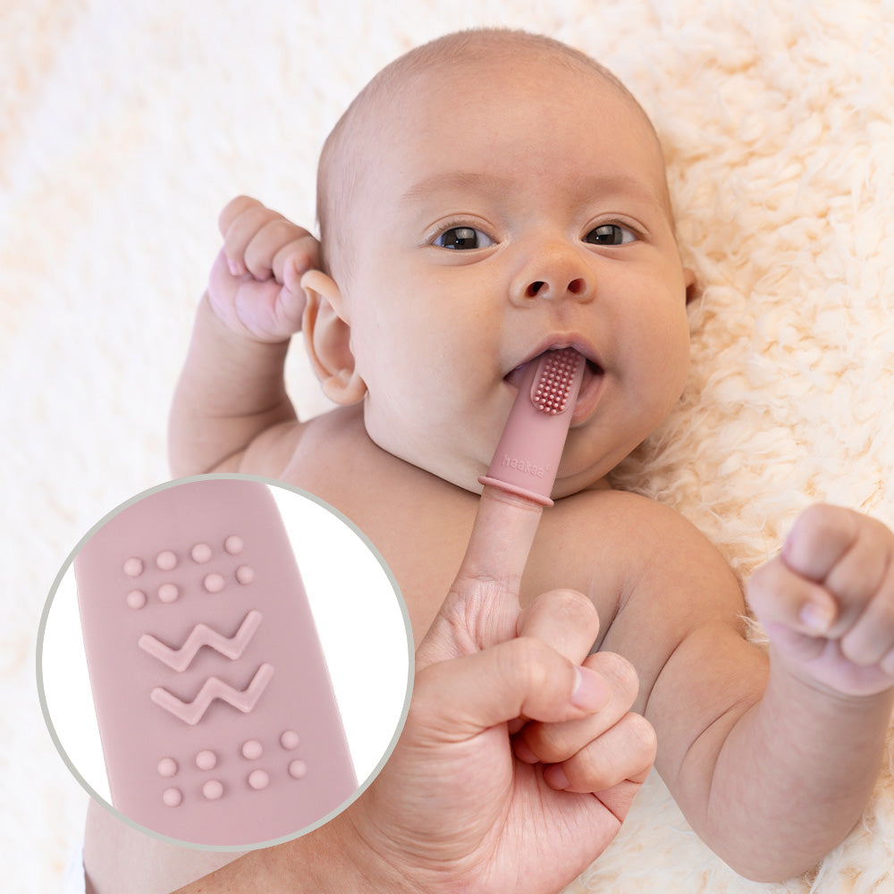 Textured Silicone Finger Toothbrush 2pc