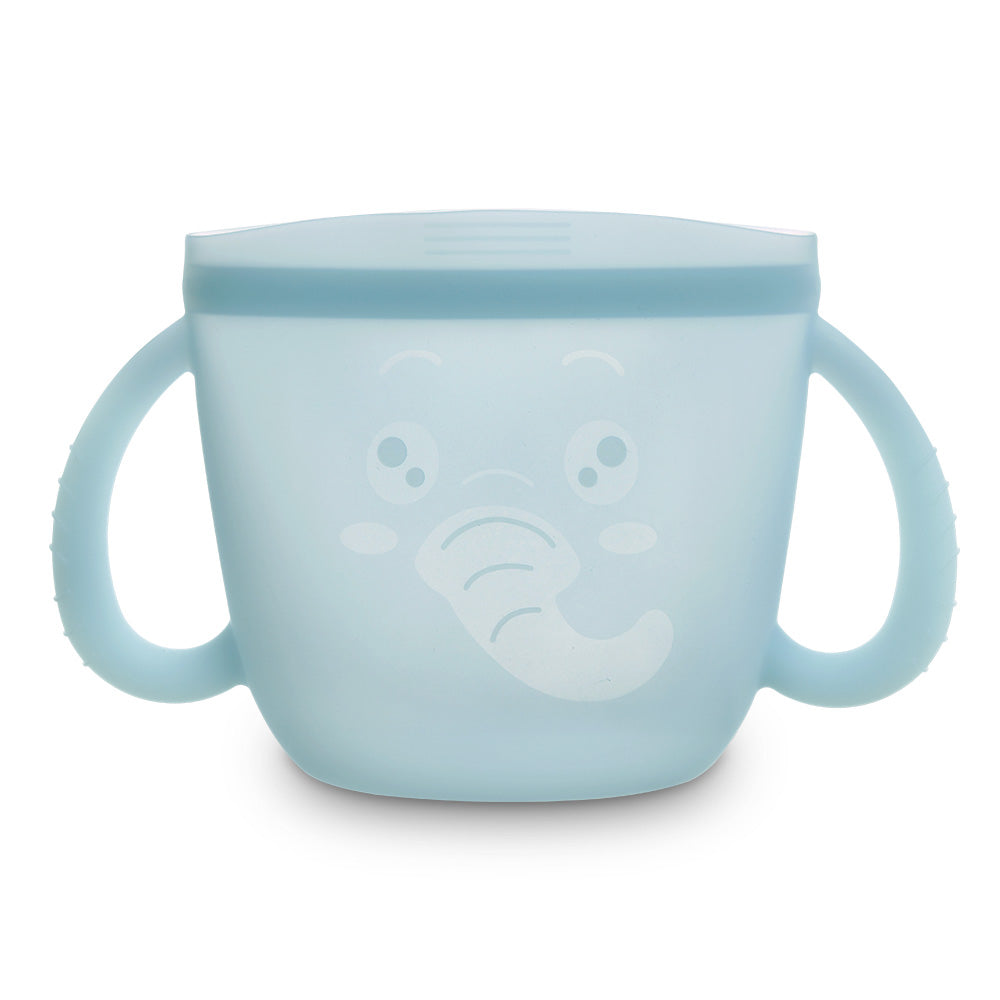 Snack-N-Seal Silicone Pouch - Elephant - Mist Blue
