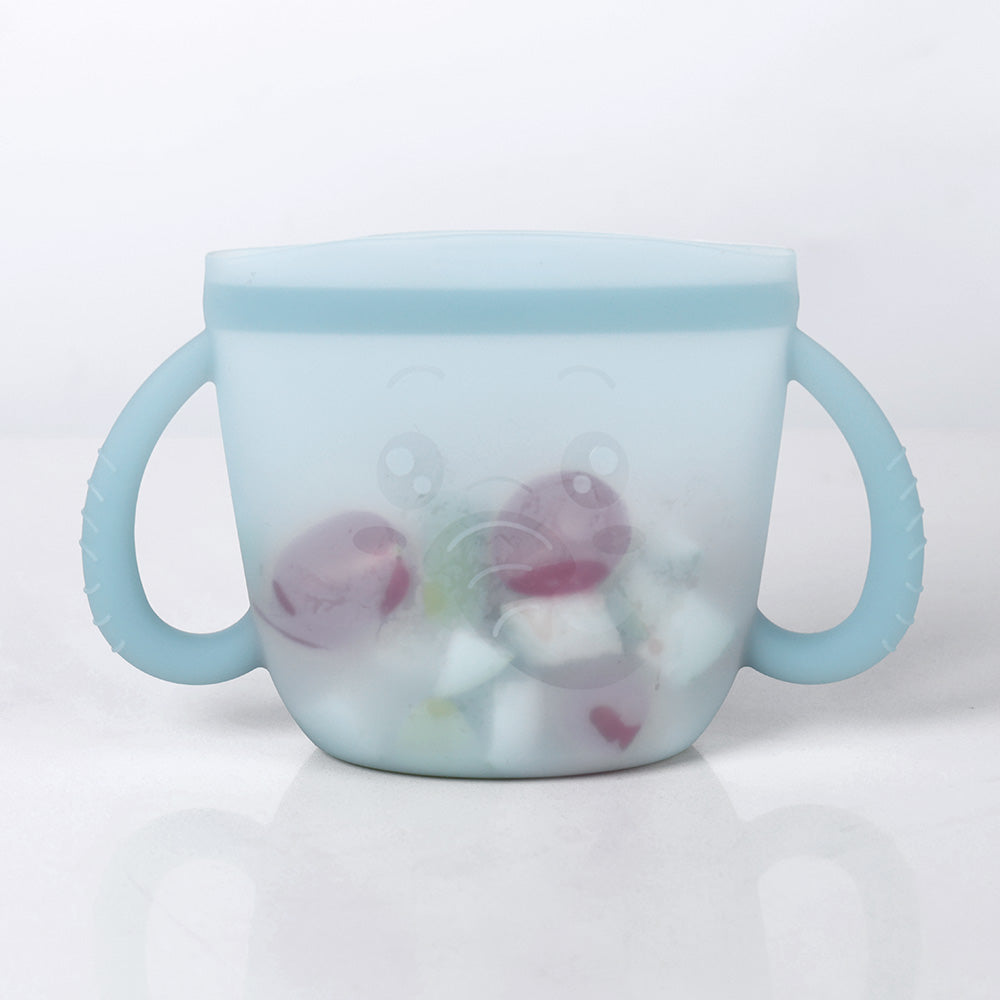 Snack-N-Seal Silicone Pouch - Elephant - Mist Blue