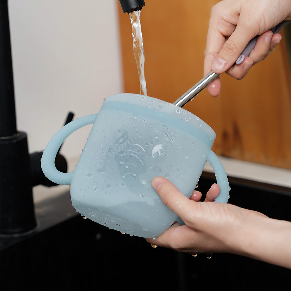 Snack-N-Seal Silicone Pouch - Elephant - Mist Blue