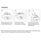 Snack-N-Seal Silicone Pouch - Elephant - Mist Blue