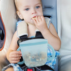 Snack-N-Seal Silicone Pouch - Elephant - Mist Blue